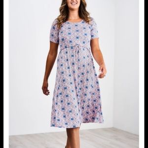 Latched Mama Drawstring Midi Dress